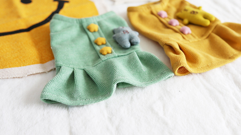 小熊星星扣连身裙