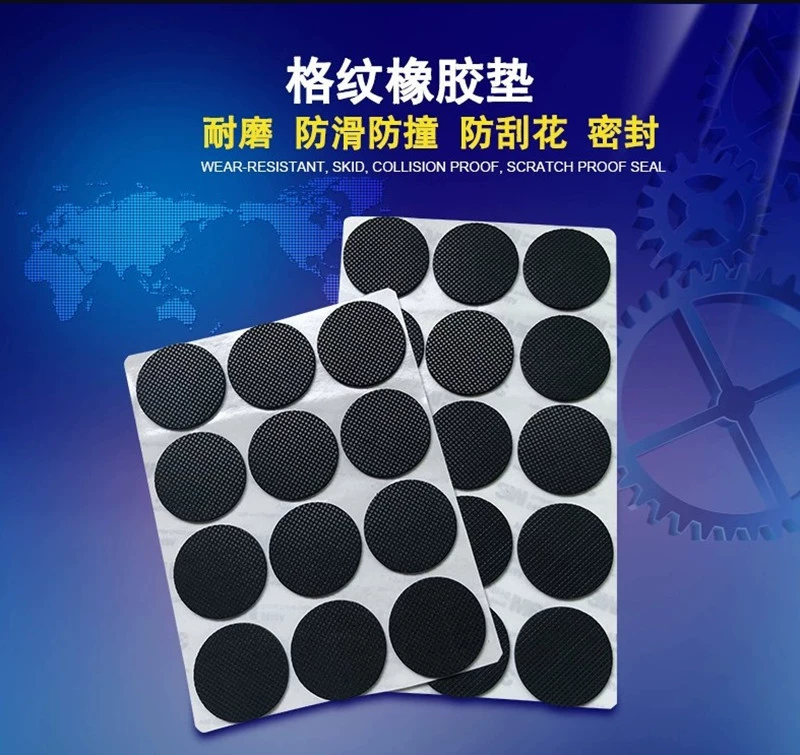 Завод прямой черный резиновая прокладка самостоятельной окрашивания Нескользящие резиновые кольца амортизирующие сетки резиновая подушка для ног в наличии оптом