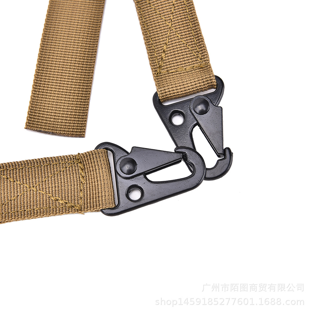户外战术两点枪带背带 多功能斜挎枪挂带 CS多任务安全绳双点带-阿里巴巴