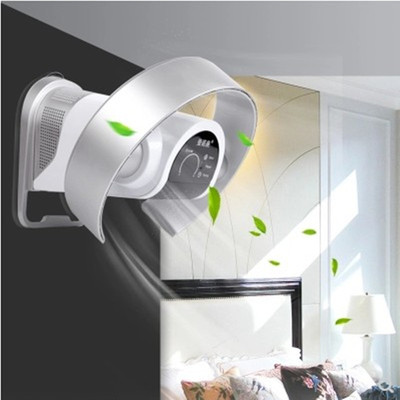 Bladeless fan household bedroom Mute Desktop remote control Flabellum electric fan Wall Shaking head to work in an office Stand