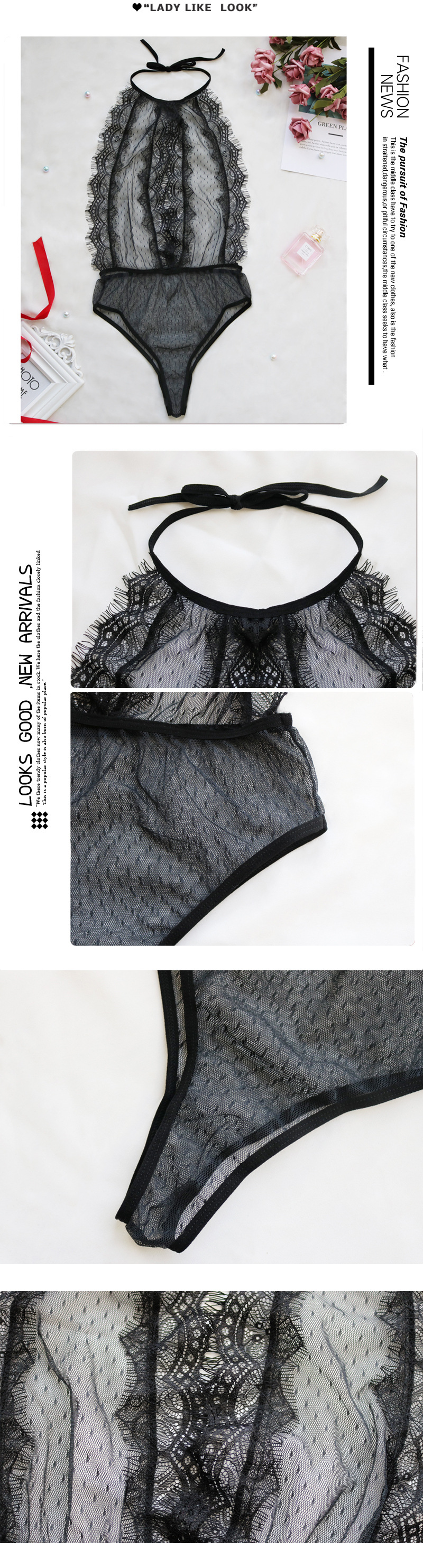 new sexy lace halter one-piece sexy underwear NSYO19602