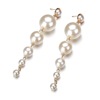 Long fashionable pendant from pearl, earrings, European style