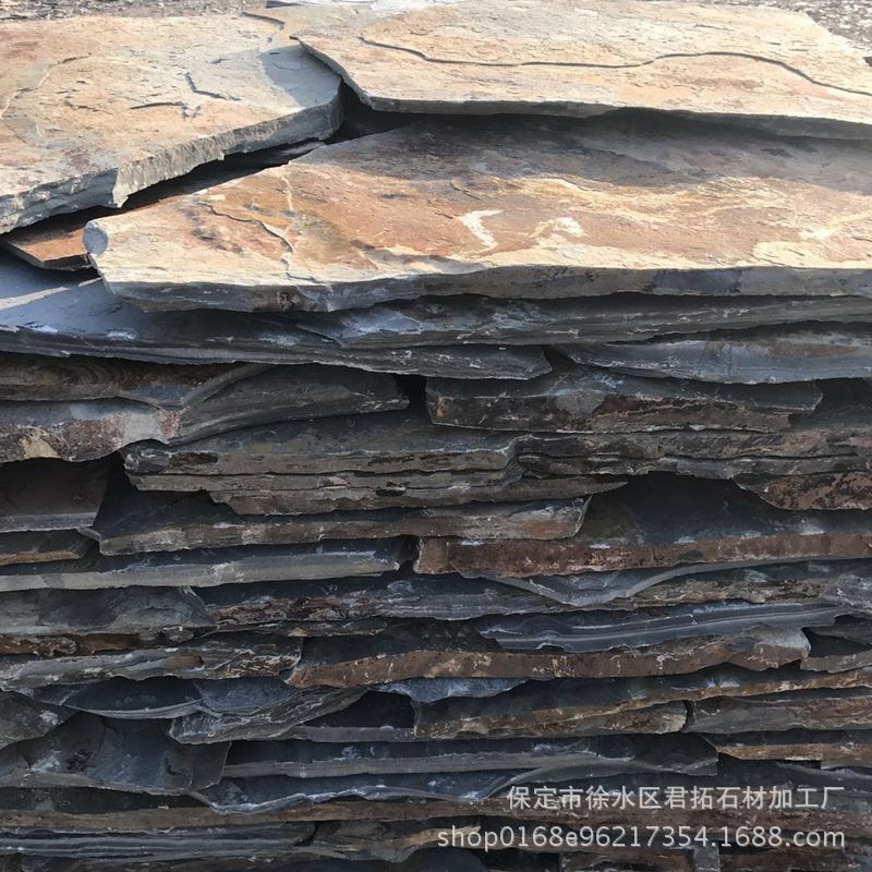 供应山东板岩自然面片石 护坡浆砌毛石片石 河道河渠公路护坡石块-阿里巴巴