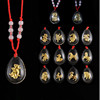 Big golden water, crystal, pendant, Tieguanyin tea, golden red rope bracelet, necklace