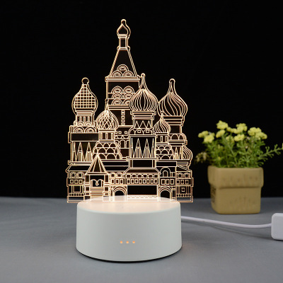 direct deal originality 3D Nightlight Acrylic customized Bedside lamp gift Promotion led Night light