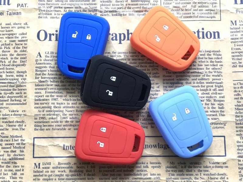 Suitable for Chevrolet Aveo Cruze Silicone Key Case Straight Type Special Car Remote Control Protective Cover Buckle