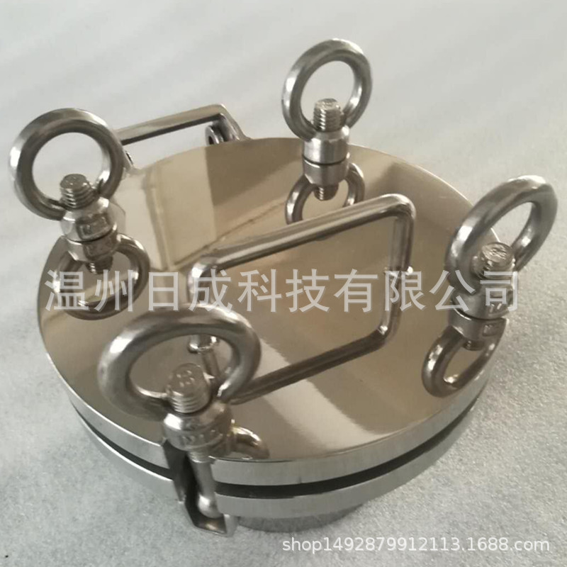 厂家直供铣槽式压力人孔6公斤压力人孔盖不锈钢检修门 法兰快开门