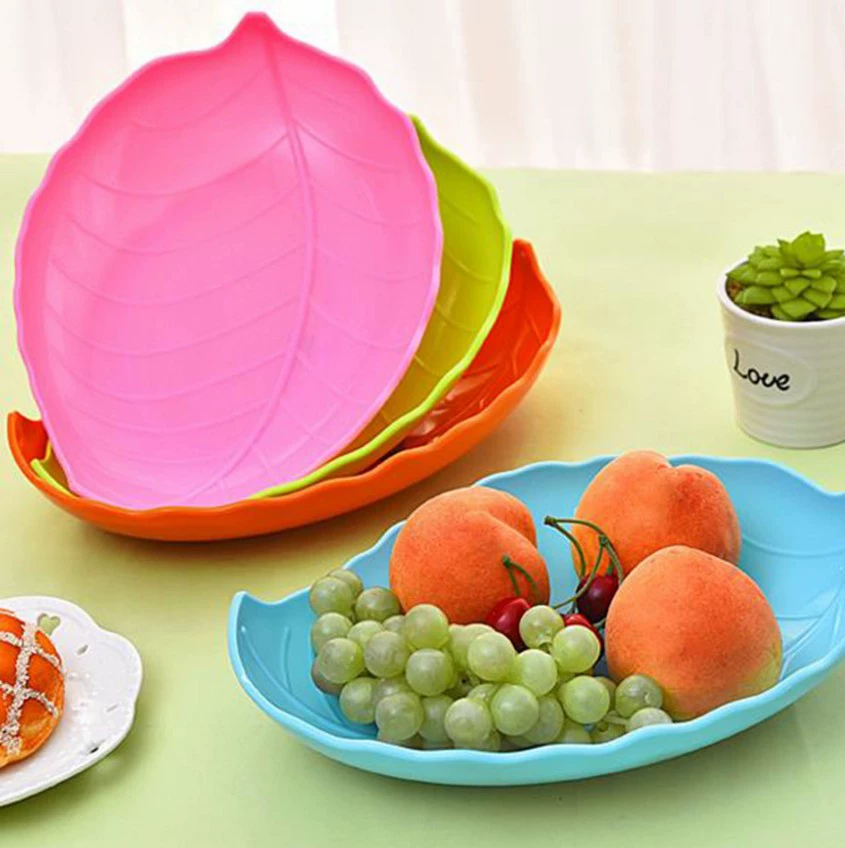 Creative leaf fruit plate leaf -shaped dry fruit disk plastic Spring Festival snacks candy Cold dish dish restaurant snack disk