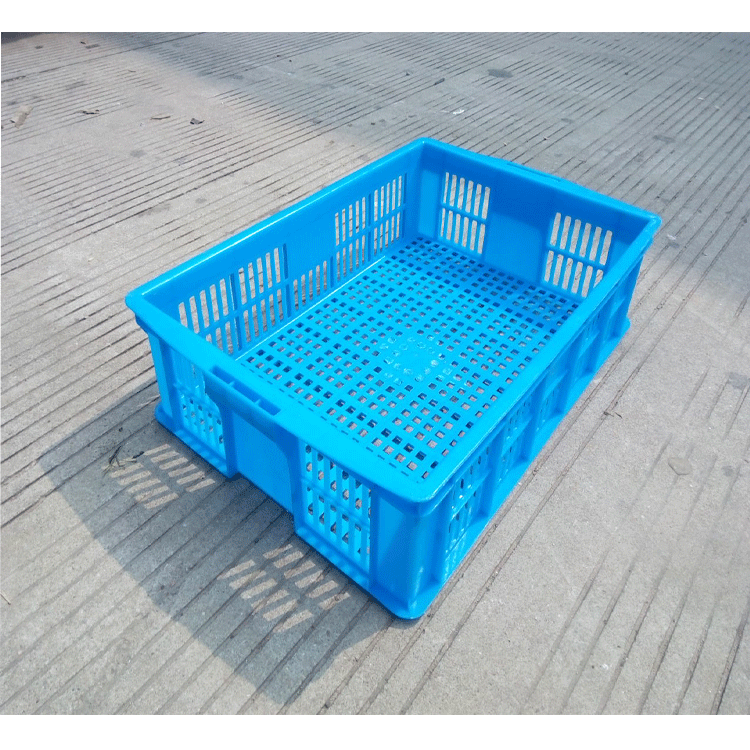 厂家575-145周转筐镂空 外径610*420*155分拣框  塑料菜篮 长方形