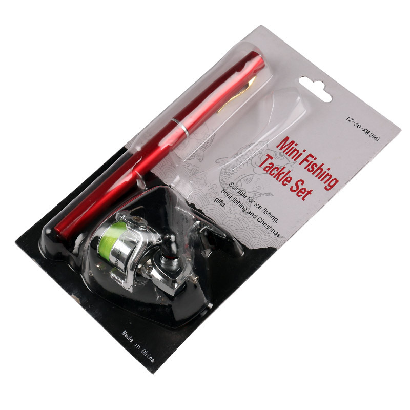 1米新款钢笔钓鱼竿配XM100迷你金属纺车轮跨境爆款速卖通亚马H4|ms