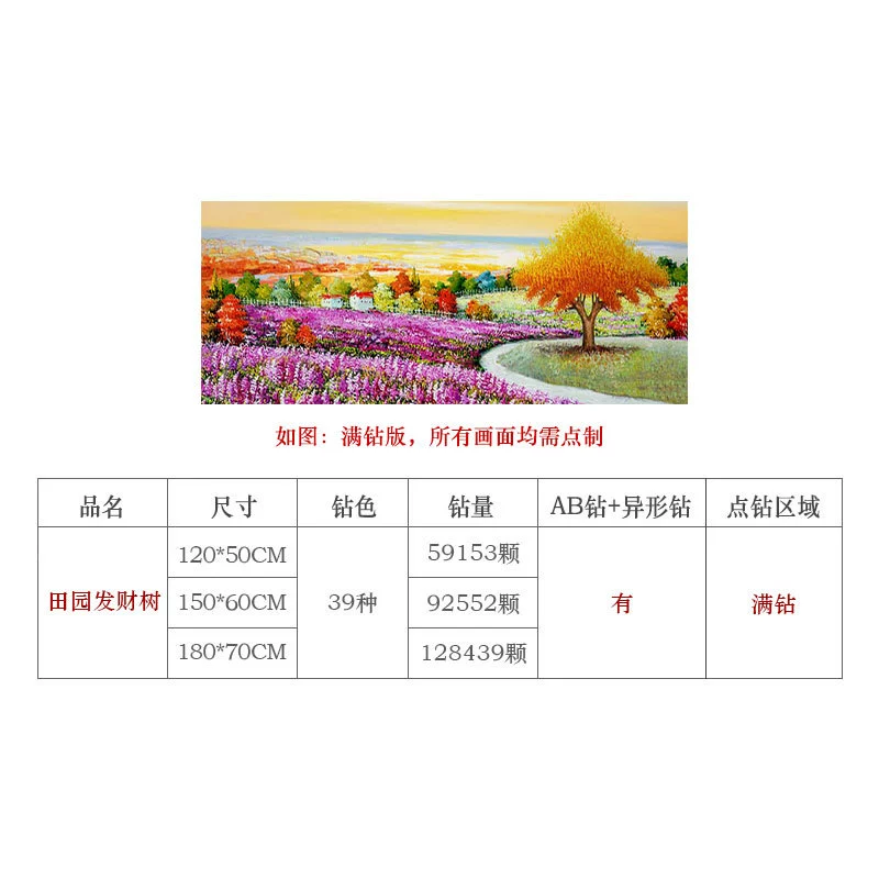 AliExpress EBAY горячие продажи полная сверления жесткий и богатый дерево AB цвет большой зал пасторальный пейзаж масляная живопись наклейка алмаз крест