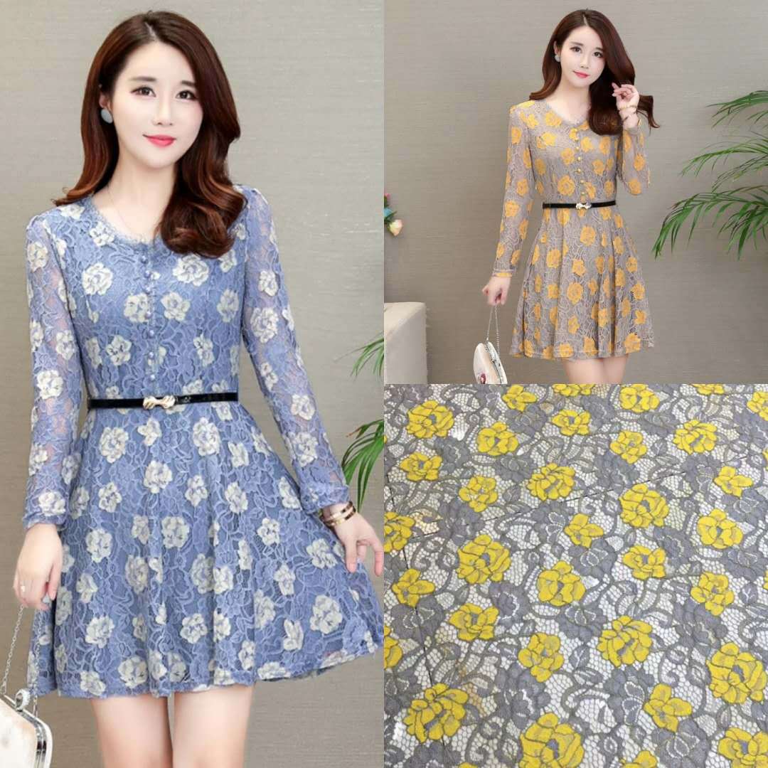 锦棉蕾丝布料 黑色镂空针织蕾丝花边面料 女装连衣裙服装蕾丝面料