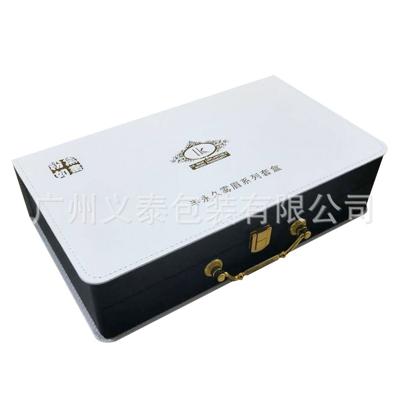 半永久纹绣色料套盒 高档香水口红皮盒定制 精油pu套盒 礼品套盒