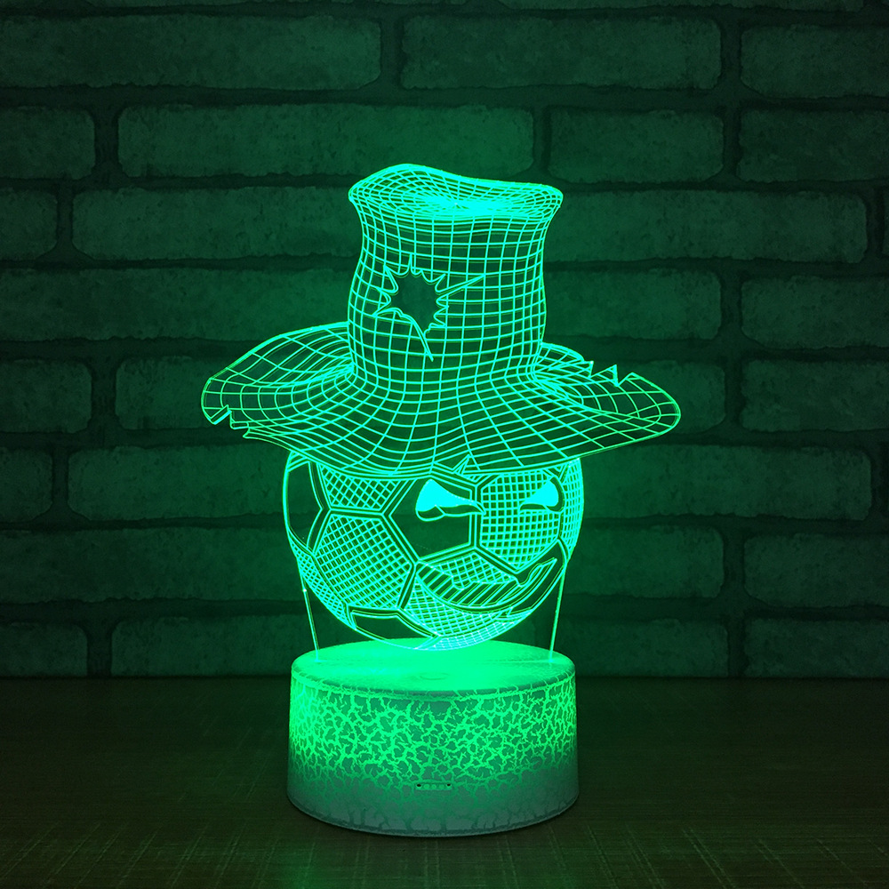 亚马逊爆款 爆裂纹3D灯小夜灯台灯