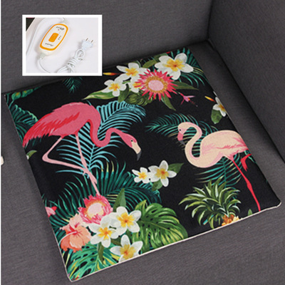 廠家批發可拆洗亞麻電熱坐墊熱敷墊辦公室加熱椅墊寵物保暖墊批發