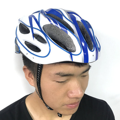 Manufactor Direct selling luminescence Helmet Cold light line Helmet One piece men and women Riding helmet Can be attached logo Mark