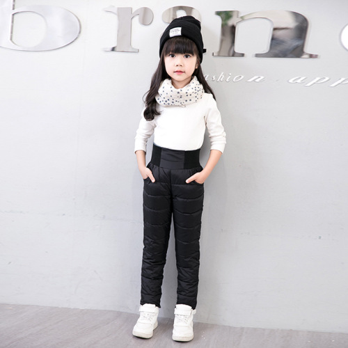 Children's Down Cotton Pants 2025 Autumn/Winter Baby Boys' and Girls' Outerwear High-Waisted Warm Cotton Pants Wholesale Trendy