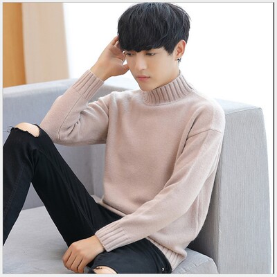 Alpaca Autumn and winter new pattern Korean Edition Half a sweater Easy thickening student Solid Sweater On the plant