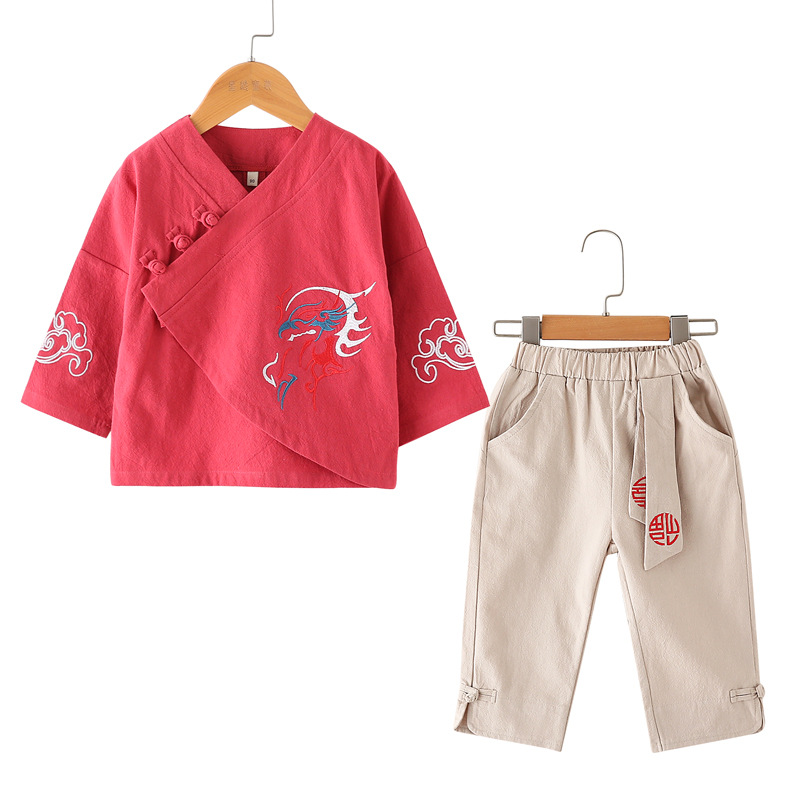 children Improvement Hanfu baby Tang costume Autumn girl Republic of China Chinese style Children's clothing Boy ancient costume Ancient Chinese Literature Search