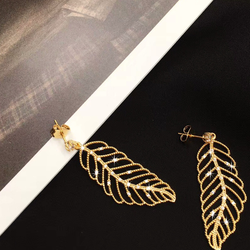 2018新款欧美时尚耳环 流行款微镶锆石耳环女式耳坠耳饰品 批发