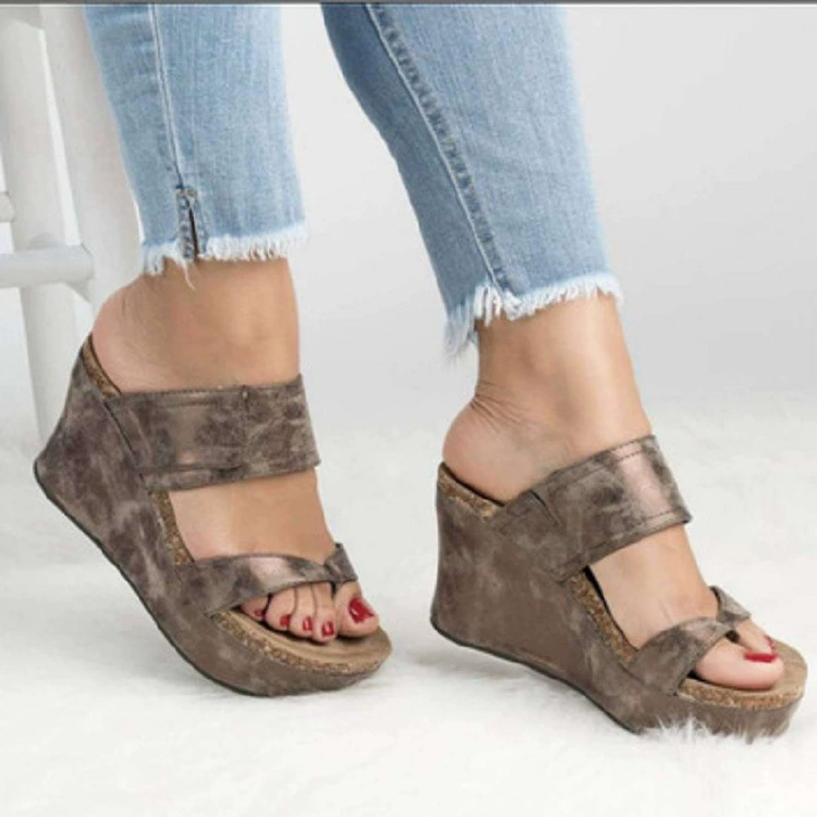 2018 внешней торговли новые клин сандалии 40-43 плюс размер Женская обувь