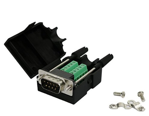 串口转接线端子 DR9 DB9转端子 带快速壳 配外壳  公母