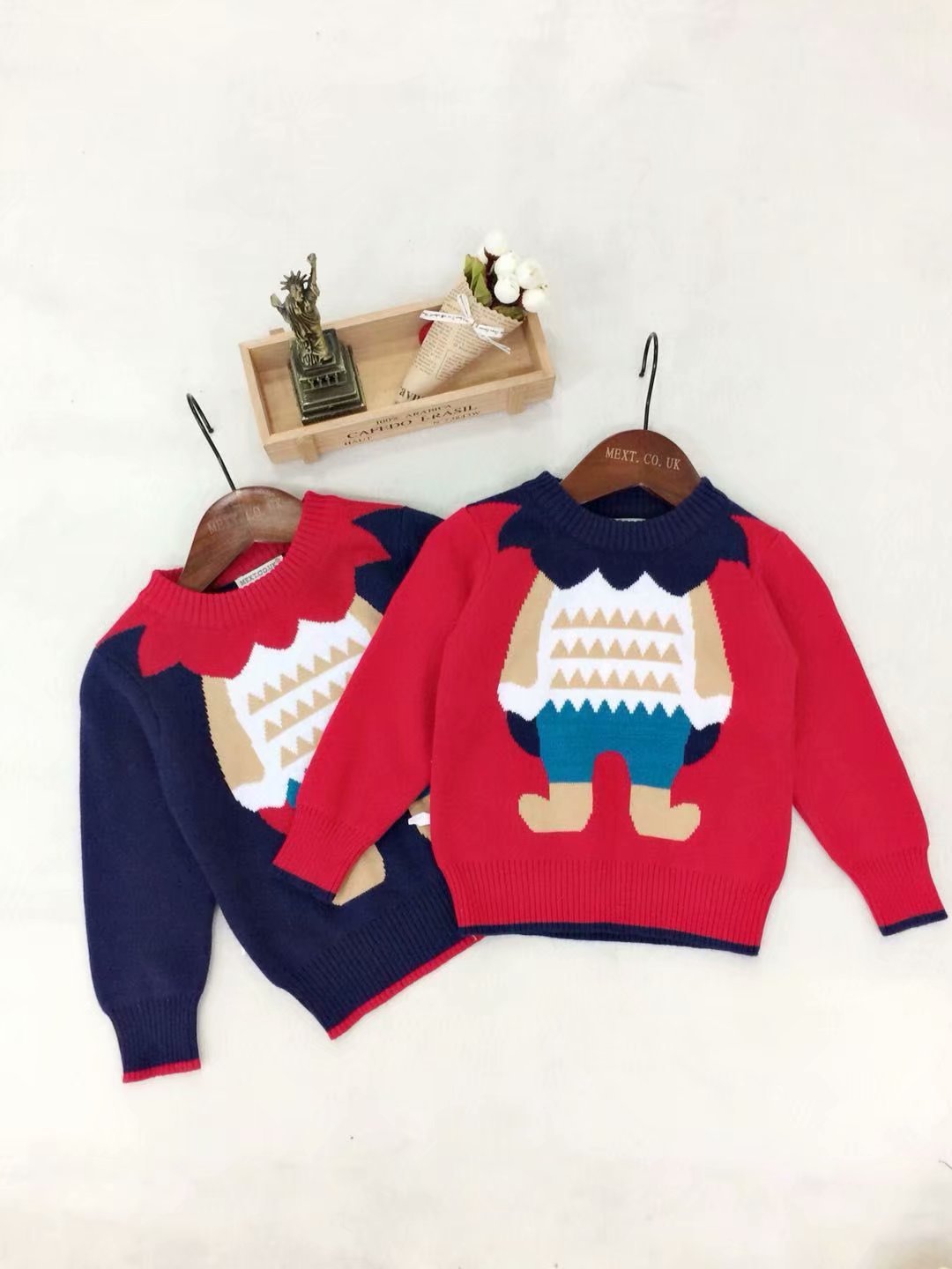 Enfants Garçon Fille Pull Printemps Automne Noël Lion Col Tricots