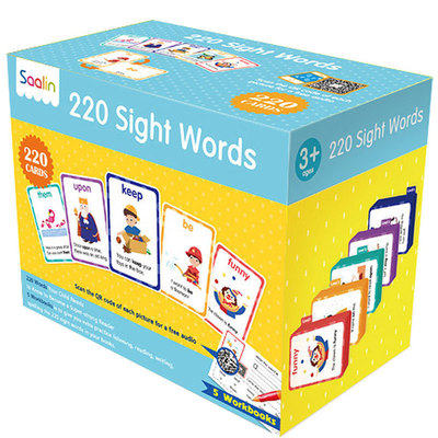 Saleen children Early education High-frequency words Word cards 220 individual Sight Words Flash card child English vocabulary card