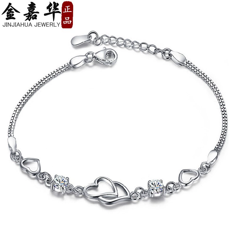Серебряный браслет, стильный аксессуар, корейский стиль, оптовая продажа