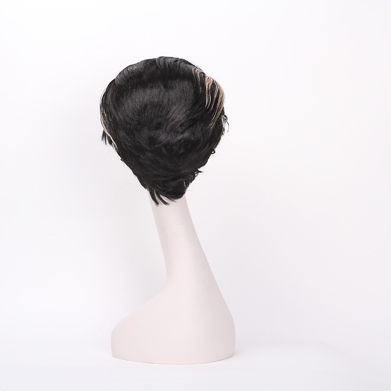 Newlook IMG - 1381 nueva moda negra bobina pelucas de vacaciones pelucas