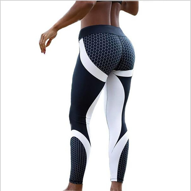 geometric high waist sports yoga leggings NSLX20265