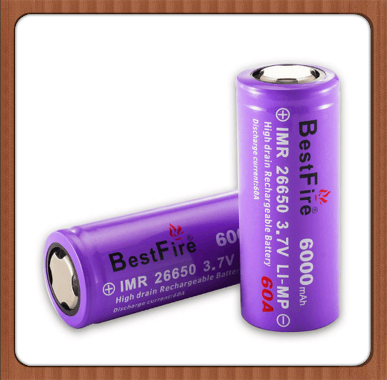 BestFire 26650锂电池 充电电池6000mAh 60A 3.7V 动力电池高倍率