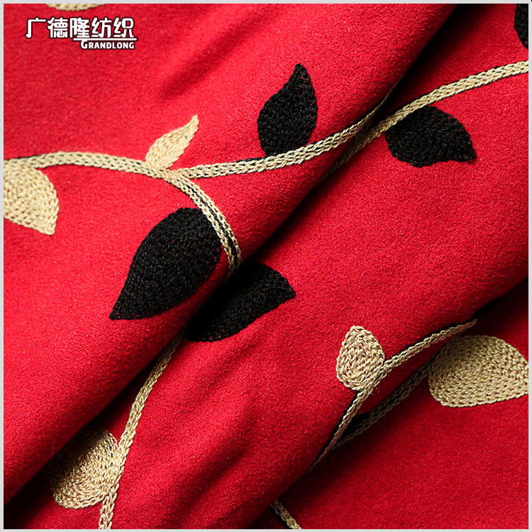 秋冬日韩民族风清新绣花仿皮绒麂皮绒面料半裙外套马甲短裤套装帽