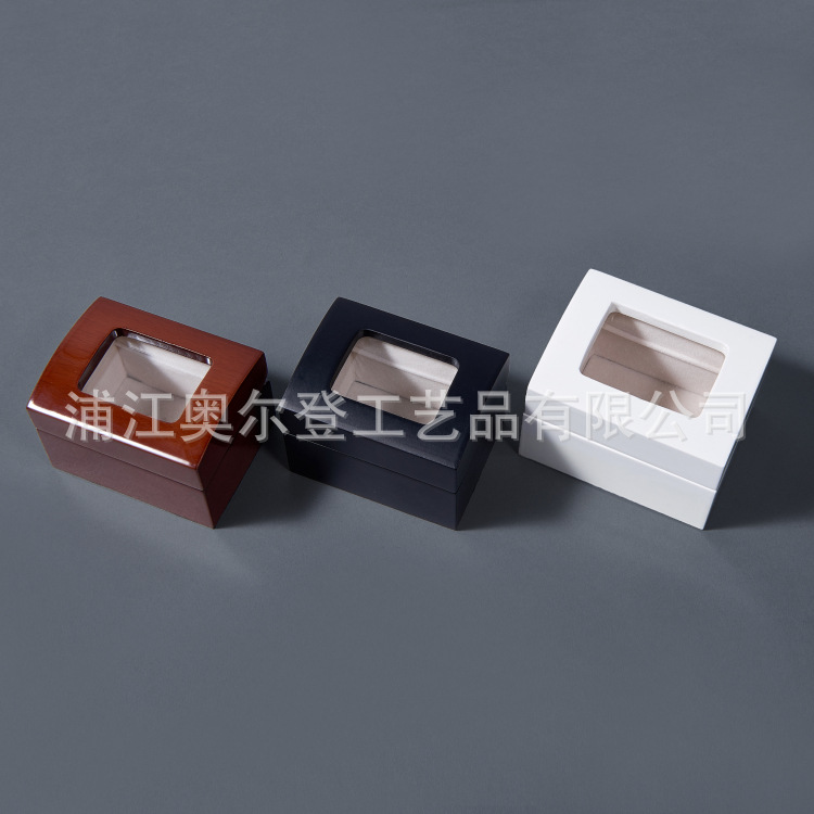 Customized and wholesale of portable mini pull-out wooden boxes, pull-out gift boxes, glass packaging boxes, and hollowed-out jewelry boxes detail image 4