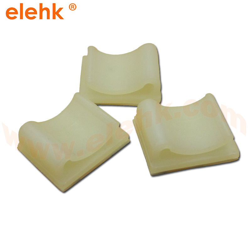 专业生产供应配线固定座FC-50线卡白色线夹卡扣R型固线座塑料胶扣