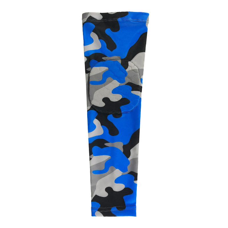 运动蜂窝迷彩护臂篮球防晒健身防撞加长莱卡护肘图案印刷厂家现货