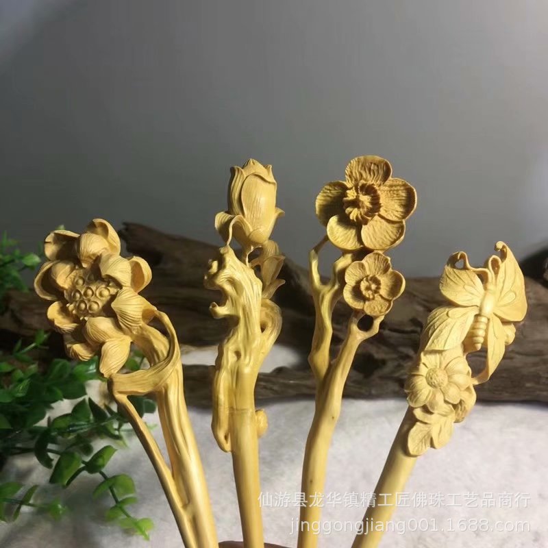 桃花木簪,木簪图样,桃花木簪图纸_文秘苑图库