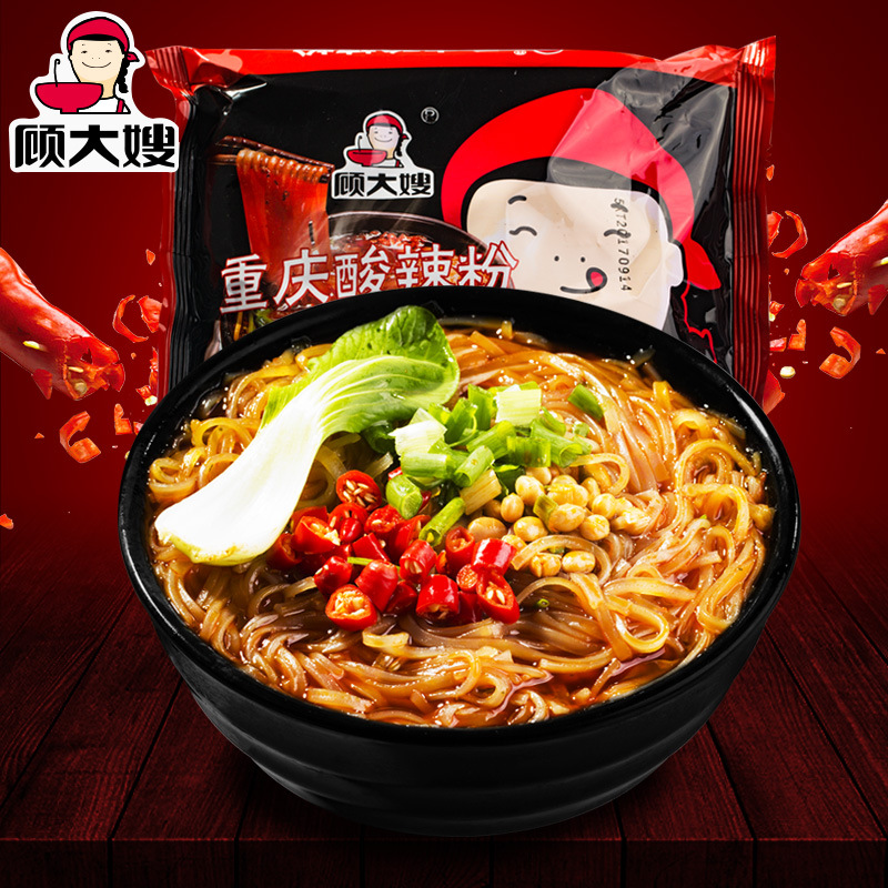 顾大嫂重庆酸辣粉 非油炸粉丝方便面速食面批发厂价直销一件代发