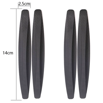 Rundong car bumper bumper bumper anti-scratch rubber strip carbon fiber pattern door border scratch strip anti-collision supplies (Qapı və bamper qoruyucu zolaqlar) - door-edge-black-carbon-fiber-pattern-4-pack