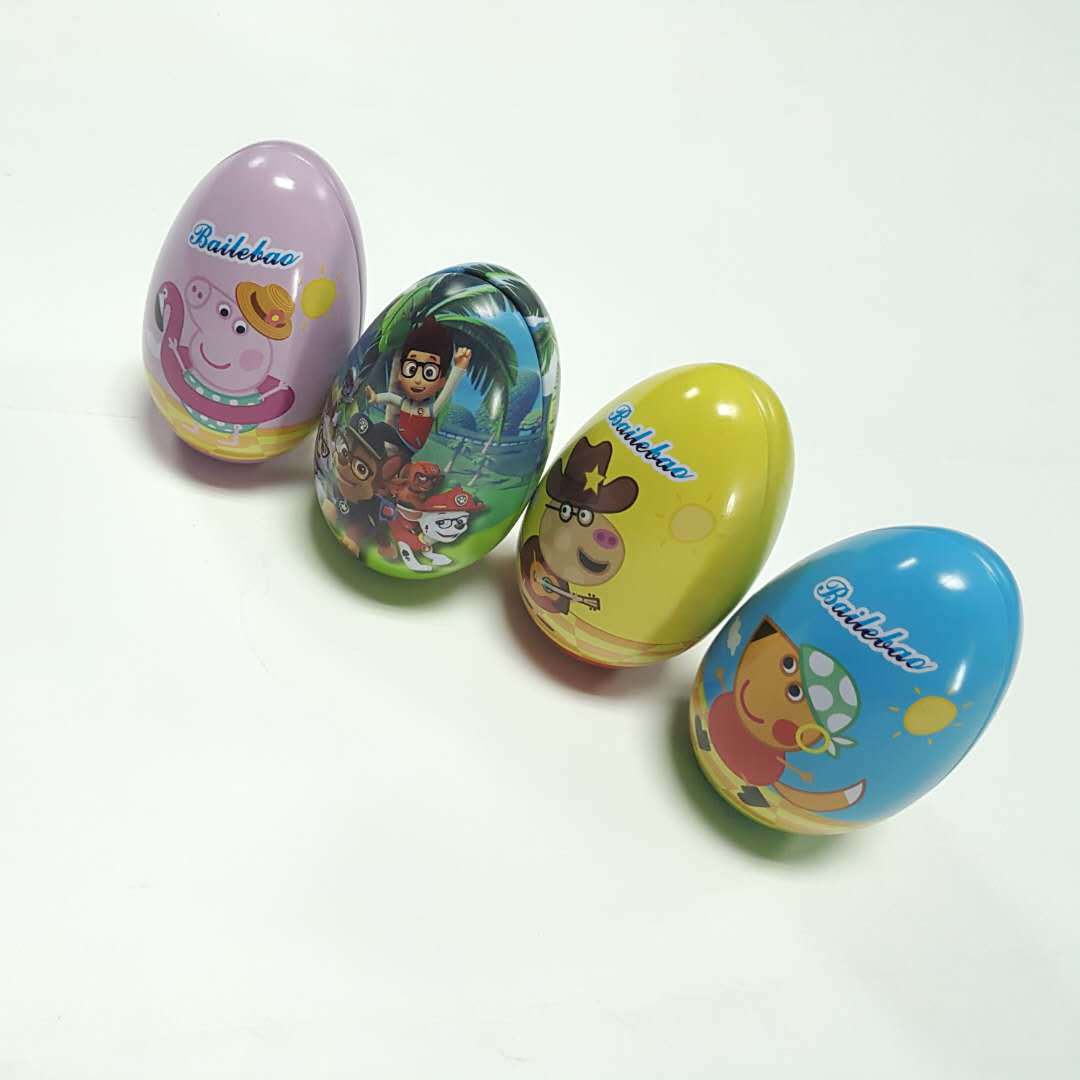 马口铁糖果罐 椭圆形包装铁盒 妞妞蛋鐵盒外壳 卡通促销 礼品罐