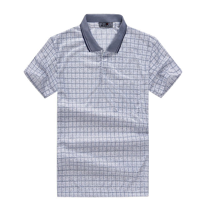 中老年夏薄款男短袖T恤男装t恤定制WISH速卖通货源短袖衫厂家批发|ms