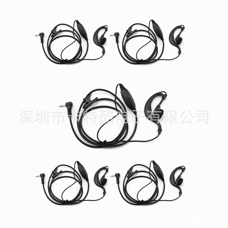 5 PCs for Motorola MH230R MS350R MT350RG-shaped clip-on earphone with PTT T3 T5