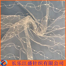 生产经编网布 锦纶S点点布网布，软纱细网 女装打底衫