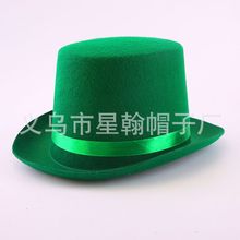 林肯大高帽 愛爾蘭節日無紡布紳士帽 鬼節萬聖節聖誕節綠色帽子