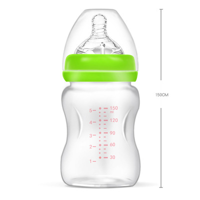 1号宝贝宽口径玻璃奶瓶新生婴儿宝宝奶瓶宝宝防摔防爆防胀气|ru