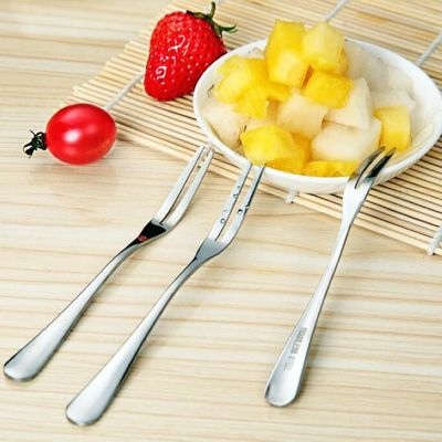 Simplicity thickening Small Stainless steel Fruit fork Restaurant household Fruit salad Cake Dessert Fork diet tableware