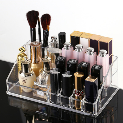 16 transparent crystal storage box Lipstick Lipstick brush Stationery Penholder Cosmetic box 1029