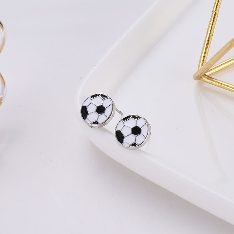 Creative Football Earring Stud Fancy New Model Simple Soccer Fans World