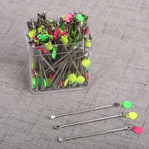 Stainless steel safety ear pick ear pick tool wholesale spiral non-luminous ear pick metal ear cleaner with hole ear pick