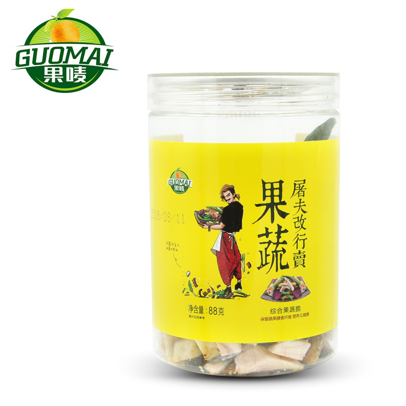 果唛 综合果蔬脆88g即食罐装零食脱水混合蔬果干厂家直销